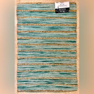 Mona Collection Accent Rug, 20" x 32" Teal